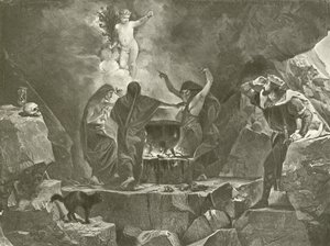 Macbeth. Perde IV, Sahne I (gravür) by Felix Octavius Carr Darley