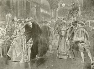 Much Ado about Nothing. Act II, Scene I (gravure) by Felix Octavius Carr Darley