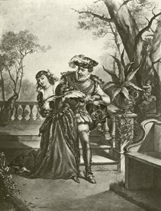 Boşuna patırtı. Act V-Scene II (gravür) by Felix Octavius Carr Darley
