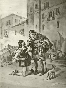 The Merchant of Venice. Act II, Scene II (gravure) by Felix Octavius Carr Darley