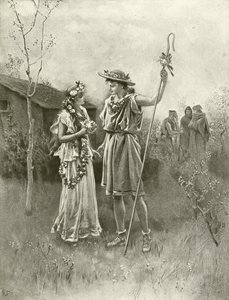 Kış Masalı. Perde IV, Sahne III (gravür) by Felix Octavius Carr Darley