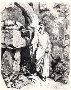 Galyalı bir Druid tarafından insan kurban edilmesi, L.P. Anquetil tarafından 