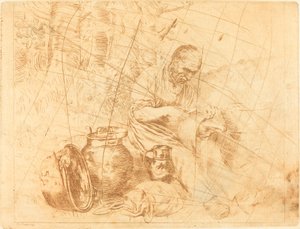 Tinker (Le retameur) by Felix Régamey after Alphonse Legros