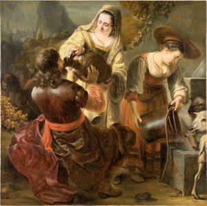 Rebecca ve Eliezer Kuyuda, c. 1645. by Ferdinand Bol