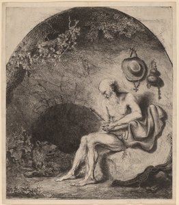 Mağaradaki Aziz Jerome by Ferdinand Bol