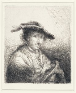 Tüylü Şapkalı Genç Adam, 1642 by Ferdinand Bol