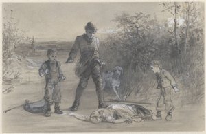Zijtje'nin cesedindeki avcıyı Teun by Ferdinand Carl Sierich