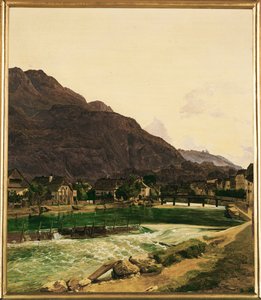 Ischl yakınlarındaki Traun nehri by Ferdinand Georg Waldmuller