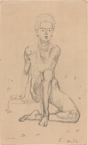 Hector Çıplak Poz Verme by Ferdinand Hodler