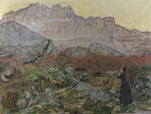 La Vision (dağ manzarası). 1889 by Ferdinand Hodler