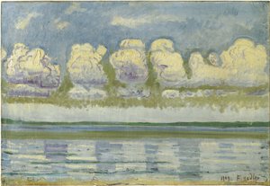 İsviçre Jura ile Cenevre Gölü, 1909 by Ferdinand Hodler