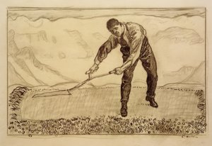 Tarlada biçme makinesi by Ferdinand Hodler