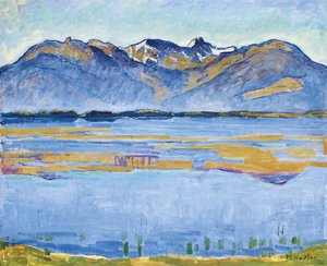 Becs de Bosson ve Vallon de Réchy ile Montana manzarası, 1915 by Ferdinand Hodler