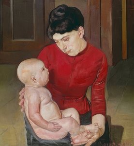 Anne ve Çocuk. 1887 by Ferdinand Hodler