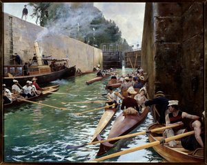 Kilit. Ferdinand Joseph Gueldry'nin (1858-1945) tablosu. Tuval üzerine yağlıboya. Bahsedilmesi gereken: Reims, Musee Des Beaux Arts