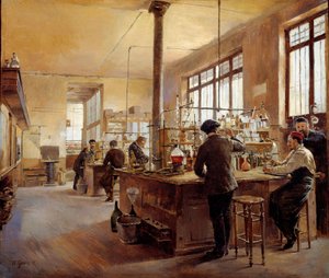 Belediye laboratuvarı, polis vilayet bulvarı du sarayına sahiptir. Ferdinand Joseph Gueldry'nin (1858-1945) tablosu
