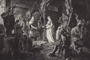 Frithjof bei Konig Ring (King Ring salonunda Frithjof) (gravür)