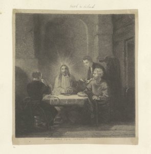 Maaltijd te Emmaus Seksen beş orijinal baskının toplanması (seri başlığı) by Ferdinand Lehman