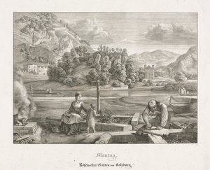 Salzburg ve Berchtesgaden'de Yedi Manzara: Pazartesi: Rosenecker Garden Salzburg, 1823.