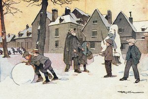 Kar, Çocukluğun Resimli Kitabında, c.1900 (gravür) by Ferdinand Raffin