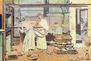 Fırıncı, resimli çocukluk kitabında, 1900 dolayları (gravür)