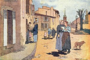 Postacı, resimli çocukluk kitabında, 1900 dolayları (gravür)
