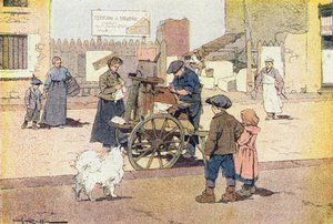Çalkalayıcı, Resimli çocukluk kitabında, 1900 dolayları (gravür) by Ferdinand Raffin