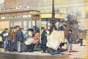 Tramvay, resimli çocukluk kitabında, 1900 dolayları (gravür)