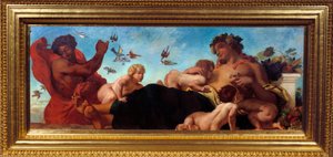 Tarım Çocuklarını emziren bir anne. Eugene Delacroix (1798-1863) tarafından yapılan boyama by Ferdinand Victor Eugene Delacroix