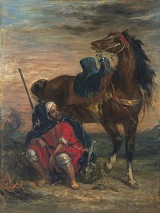 Arap binici by Ferdinand Victor Eugene Delacroix