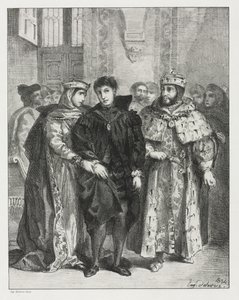Hamlet, 1834. by Ferdinand Victor Eugene Delacroix