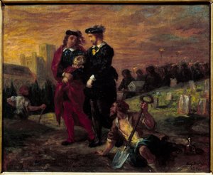 Hamlet ve Horatio mezarlıkta. William Shakespeare