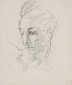 Özgürlük Başkanı (kağıt üzerinde grafit kalem) by Ferdinand Victor Eugene Delacroix