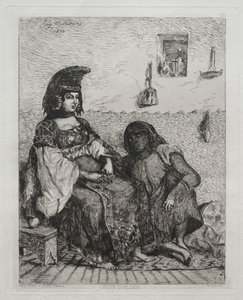 Cezayir Yahudisi. by Ferdinand Victor Eugene Delacroix