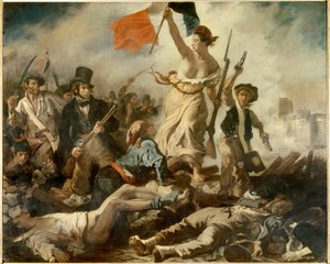 Halkı yöneten özgürlük, 28 Temmuz by Ferdinand Victor Eugene Delacroix