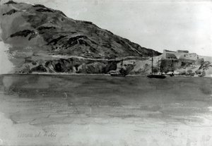 Mers El-Kebir, Cezayir (kağıt üzerinde wc) (bw fotoğraf) by Ferdinand Victor Eugene Delacroix