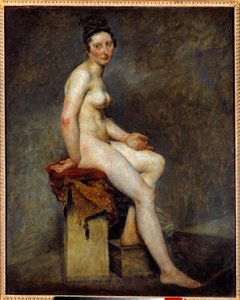 Çıplak oturma, Bayan Rose diyor. Eugene Delacroix (1798-1863) tarafından yapılan boyama