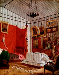 Interieur için iki portre çalışması (resim, c.1834) by Ferdinand Victor Eugene Delacroix