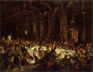 Liège Piskoposu Suikastı by Ferdinand Victor Eugene Delacroix