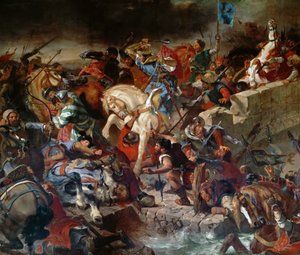 Taillebourg Savaşı, 21 Temmuz 1242 by Ferdinand Victor Eugene Delacroix
