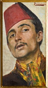 Fes giyen adam (gemide yağ) by Ferdinando Cavicchioli