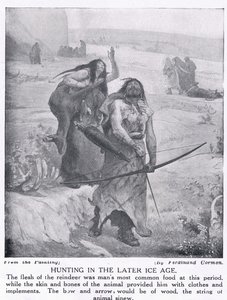 Geç Buz Devri'nde avlanma, 'Hutchinson's History of the Nations'dan bir örnek, c.1910