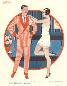'The Smile'dan İllüstrasyon (renkli lito) by Fernand Couderc