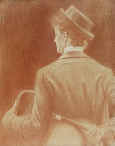 Bir Tenisçi; "Anılar" Çalışması; Bir Tenisçi; "Anılar" için Çalışma, 1889 by Fernand Khnopff