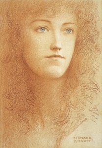 genç bir ingiliz kadını by Fernand Khnopff
