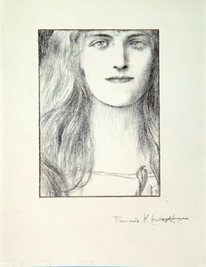 Bir Kadının Başı, 1897 by Fernand Khnopff