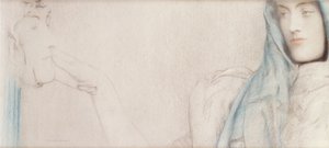The Secret için Çalışma, c.1902 by Fernand Khnopff