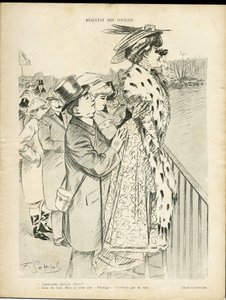 Gottlob (1873-1935) çizimi Le Lire, 21/12/07 - Yarışların sonuçları - Aşk, Moda, Zenginlerin Hayatı, Hippizm - Kadınlar by Fernand Louis Gottlob