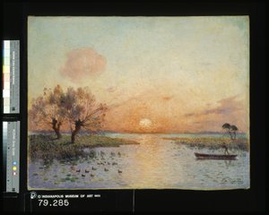 Gün Batımında Gölet (La Mare Au Coucher Du Soleil) (tuval üzerine yağlı boya)