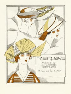 Verlaine, Modes, Lingerie, Biblolar, pub için reklam. 1914 (kalıp baskısı) by Fernand Siméon
